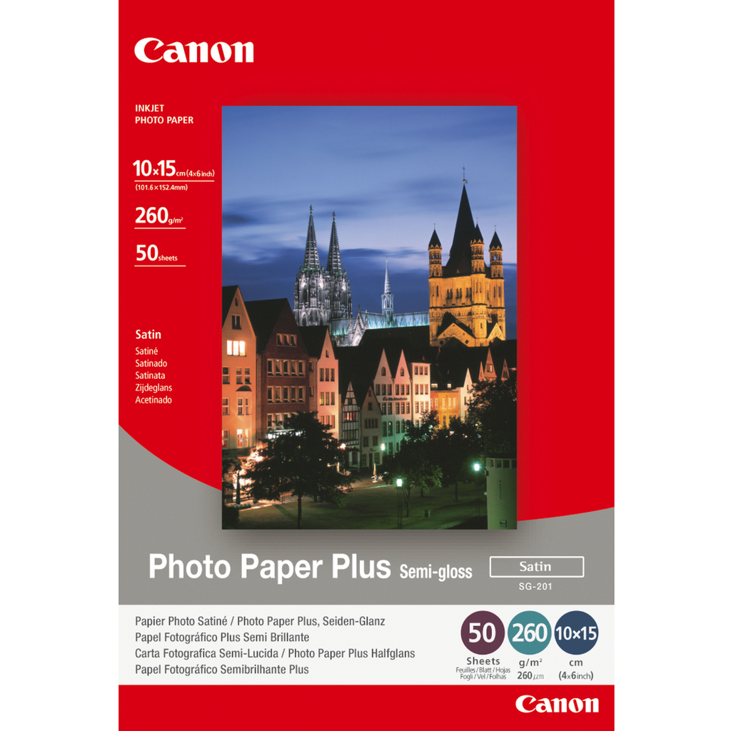 Papier photo Canon SG-201 / 1686B015, 10x15, 50 feuilles