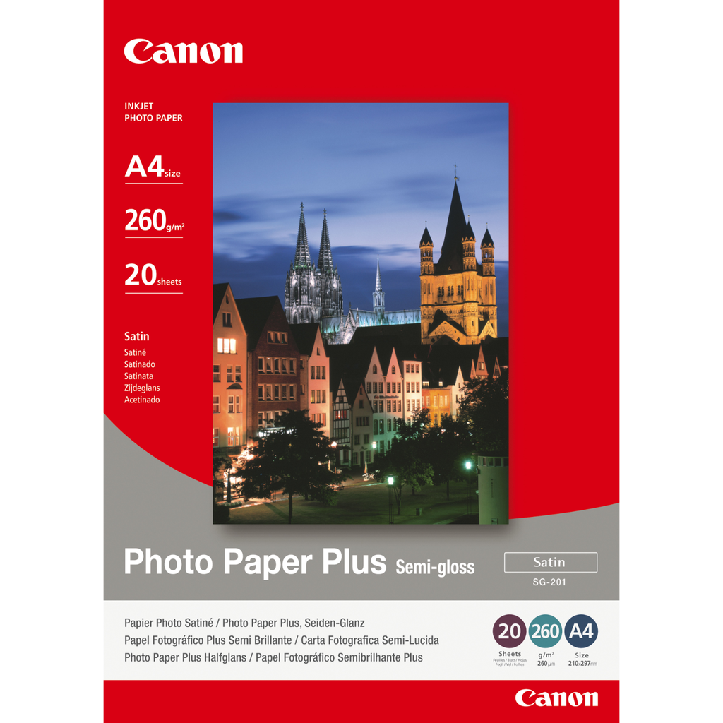[1686B021] Papier photo Canon SG-201 / 1686B021, A4, 20 feuilles
