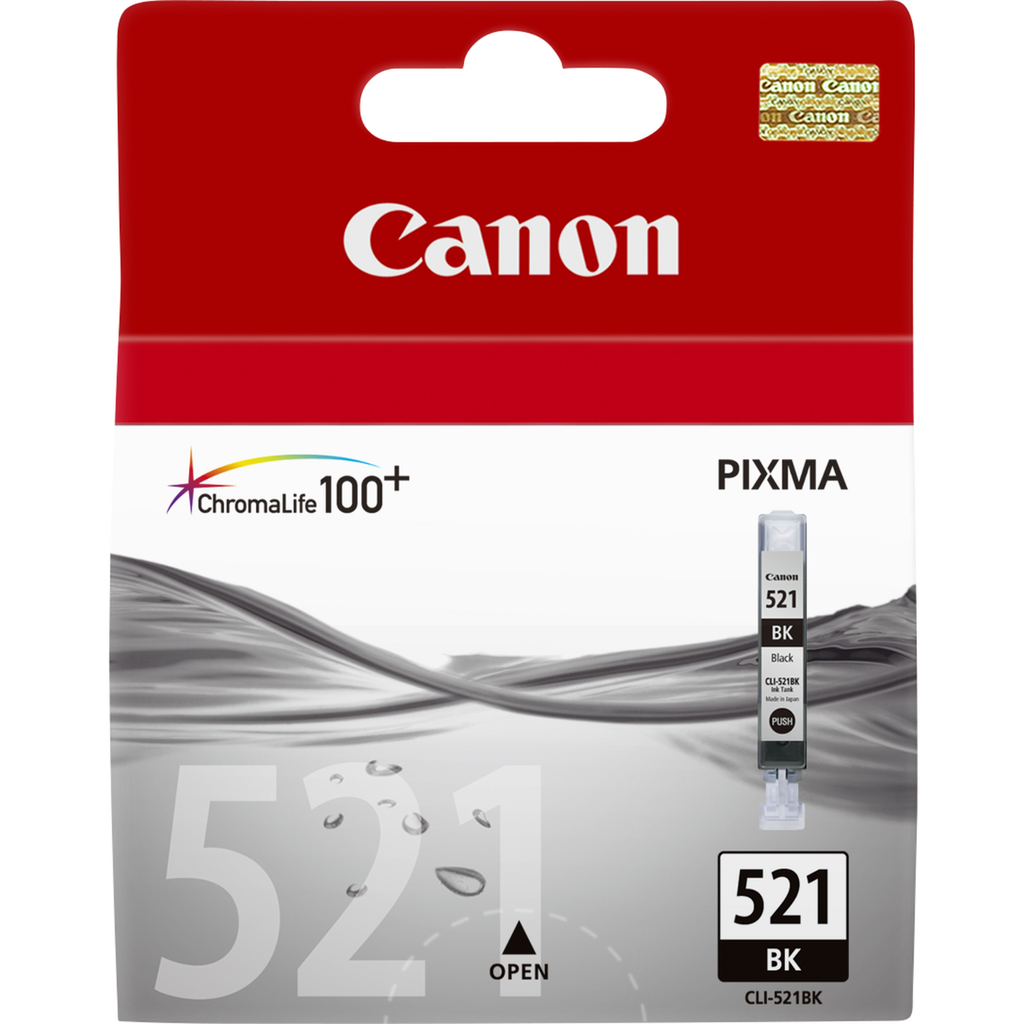 [2933B001] Canon CLI-521BK / 2933B001 photo black ink cartridge, 2,370 pages