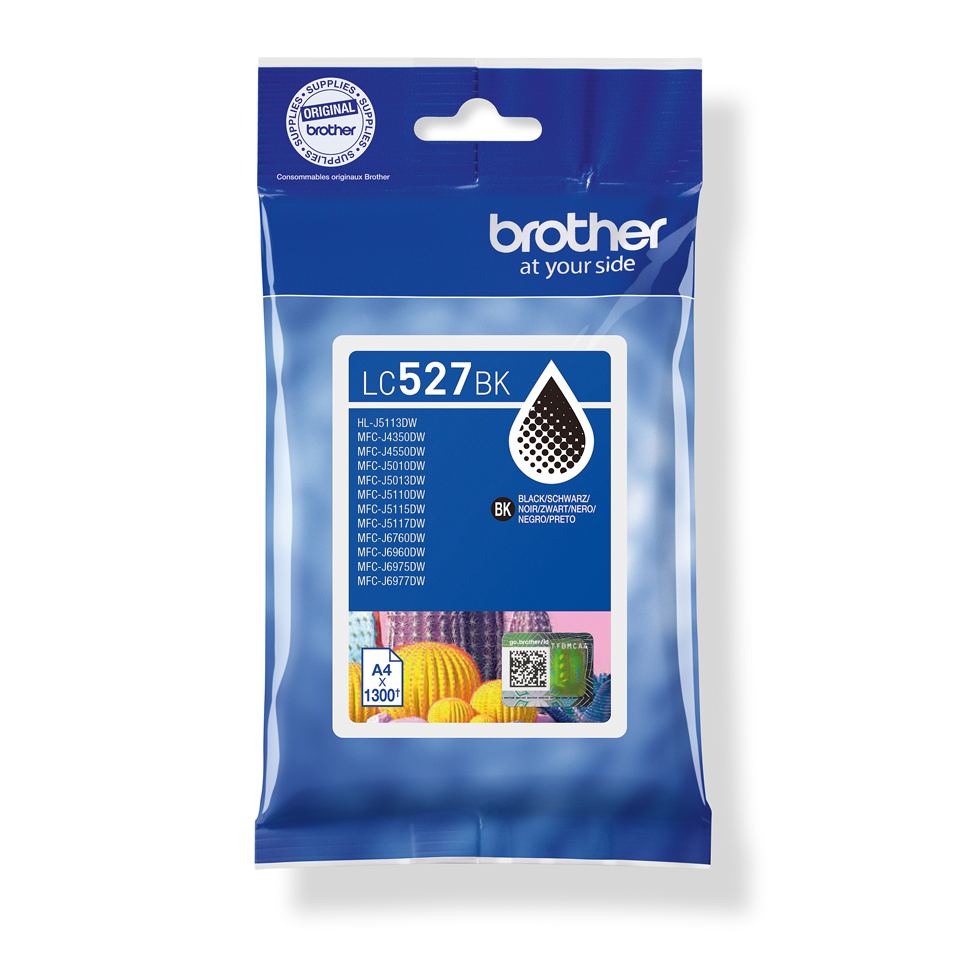 Brother LC-527BK / LC527BK black ink cartridge, 1,300 pages