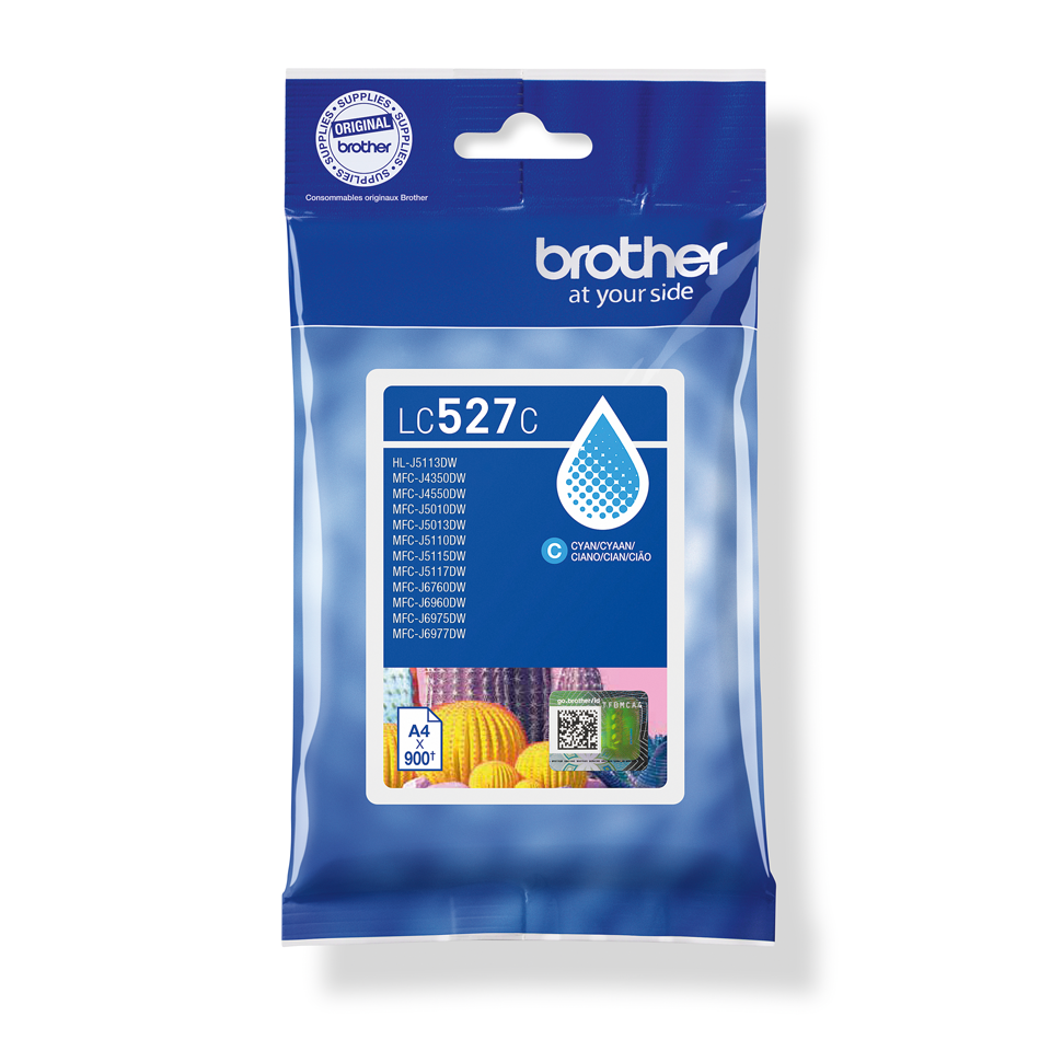 Cartouche d'encre Brother LC-527C / LC527C cyan, 900 pages