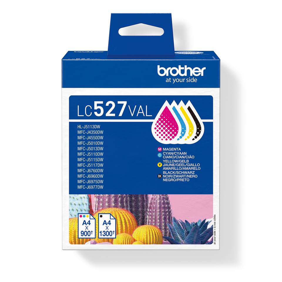 Brother Tinten-Multipack LC-527VAL / LC527VAL, 4 Farben, 900 Seiten