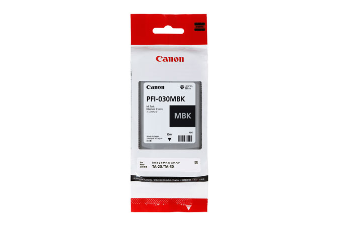 Canon PFI-030MBK / 3488C001 matte black ink cartridge, 55 ml