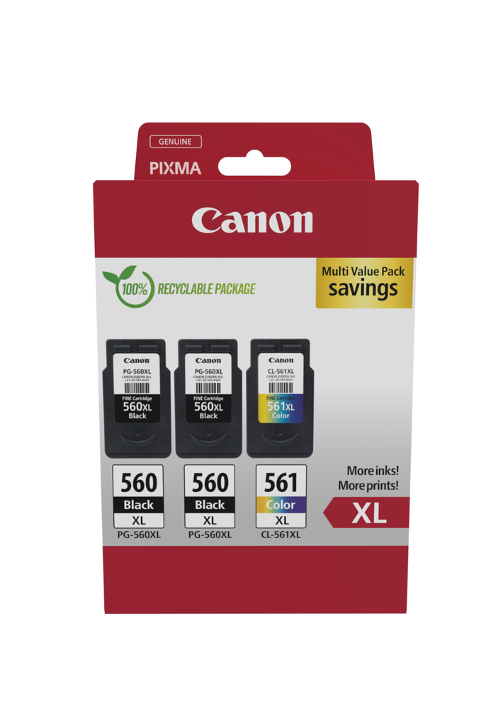 [3712C009] Canon PG-560XL/CL-561XL / 3712C009 4-color XL ink pack