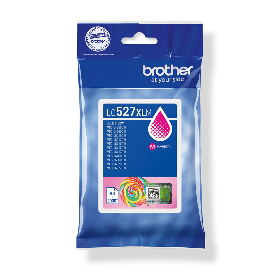 Brother Tintenpatrone LC-527XLM / LC527XLM Magenta XL, 2.000 Seiten