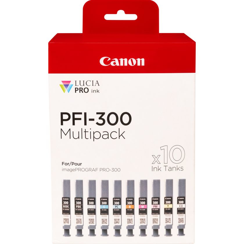 Multipack Tintenpatronen Canon PFI-300 / 4192C008, 10 Patronen