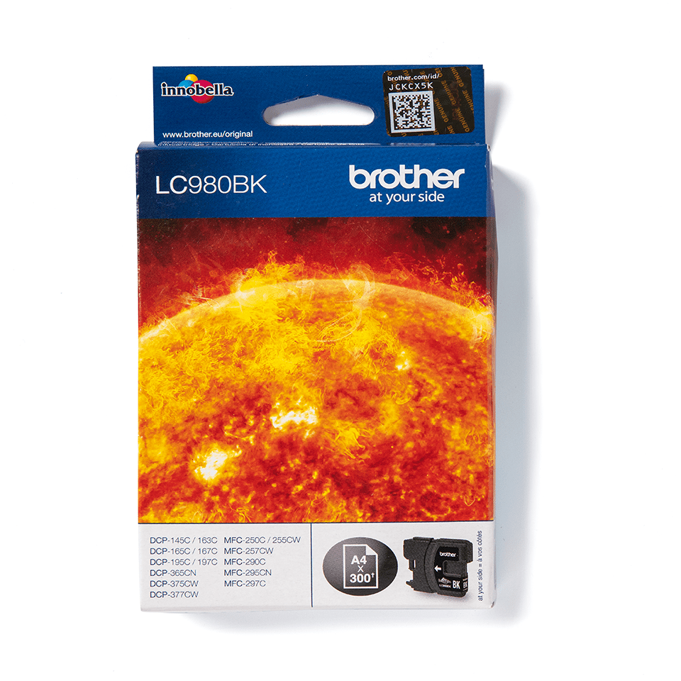 Brother LC-980BK / LC980BK black ink cartridge, 300 pages