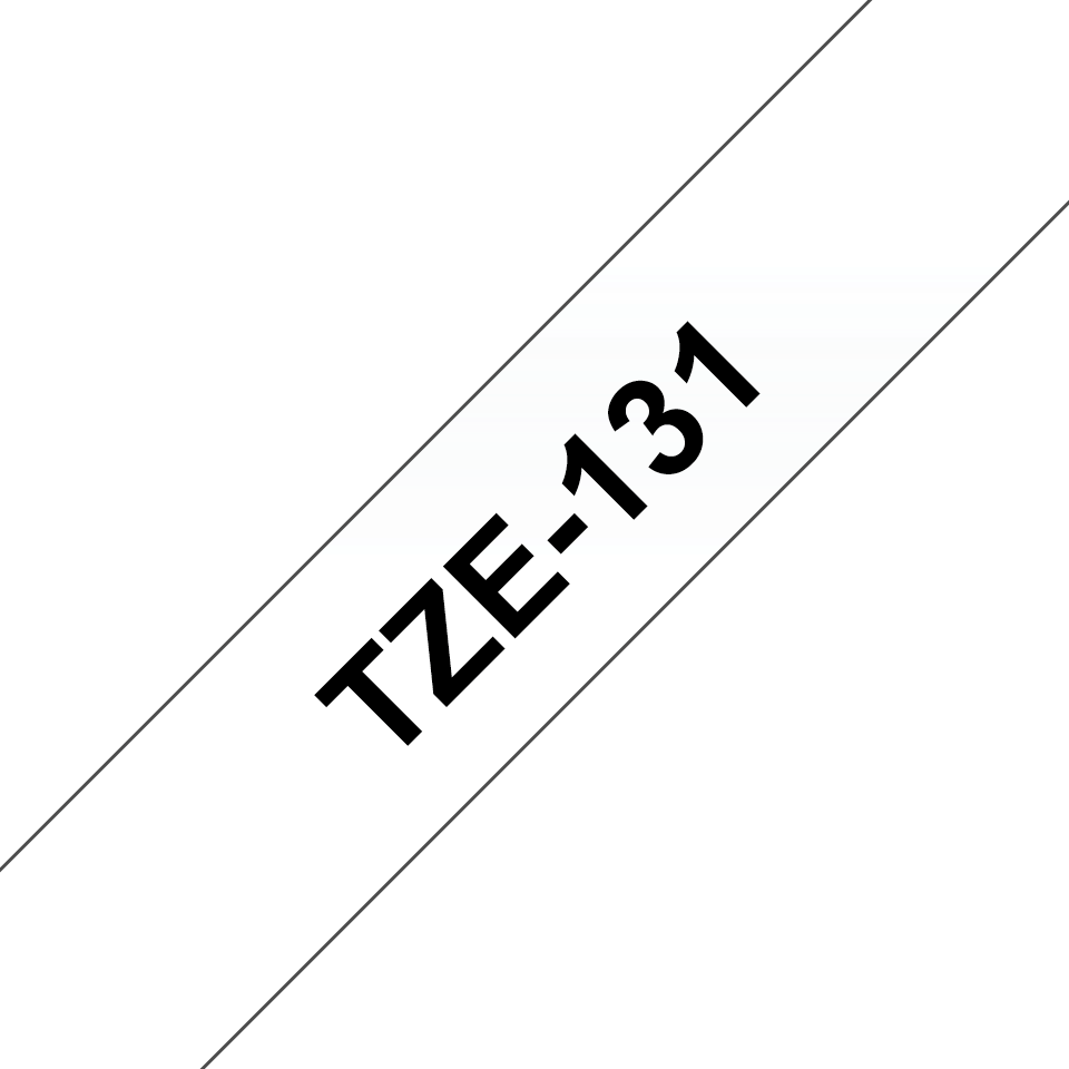 [TZE131] Brother Schriftband laminiert TZe-131 / TZE131, schwarz auf transparent, 12 mm x 8 m