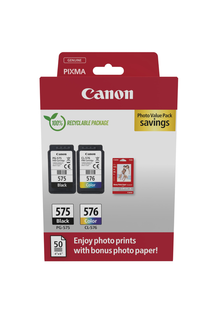 Multipack Tintenpatronen Canon PG-575/CL-576 / 5438C004, 4 Farben