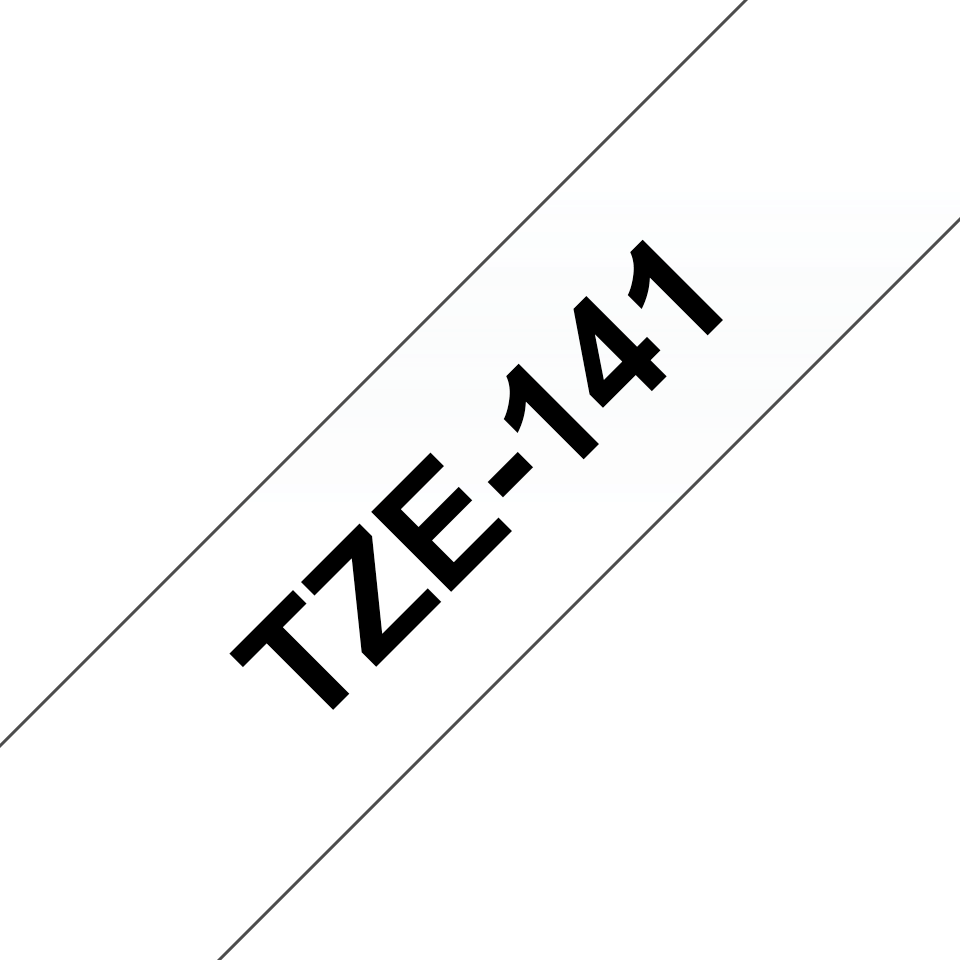 [TZE141] Brother Schriftband laminiert TZe-141 / TZE141, schwarz auf transparent, 18 mm x 8 m