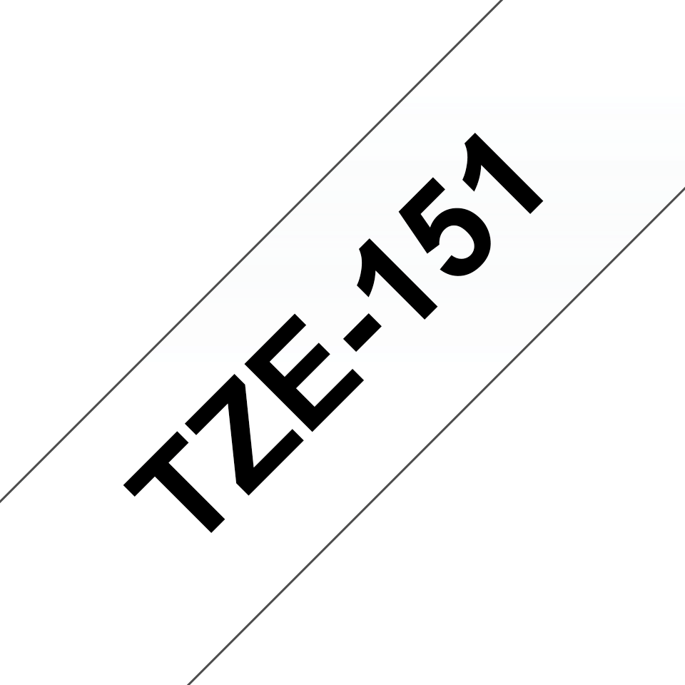 [TZE151] Brother TZe-151 / TZE151 laminated tape, black on clear, 24 mm x 8 m