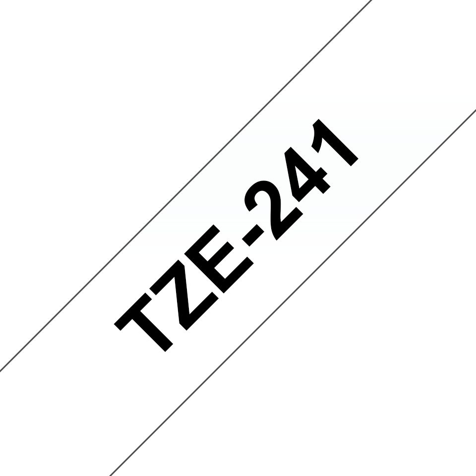 [TZE241] Brother TZe-241 / TZE241 laminated tape, black on white, 18 mm x 8 m
