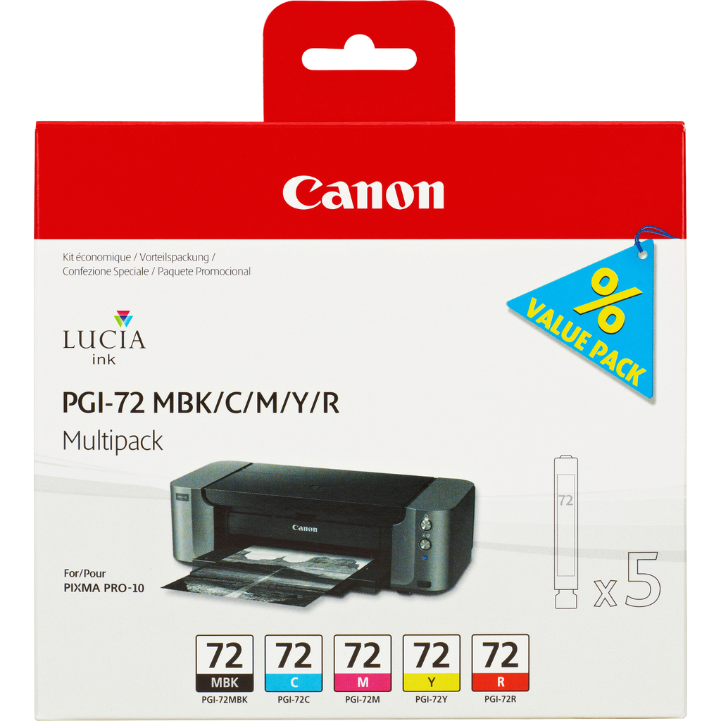 [6402B009] Multipack Tintenpatronen Canon PGI-72 / 6402B009, 5 Patronen