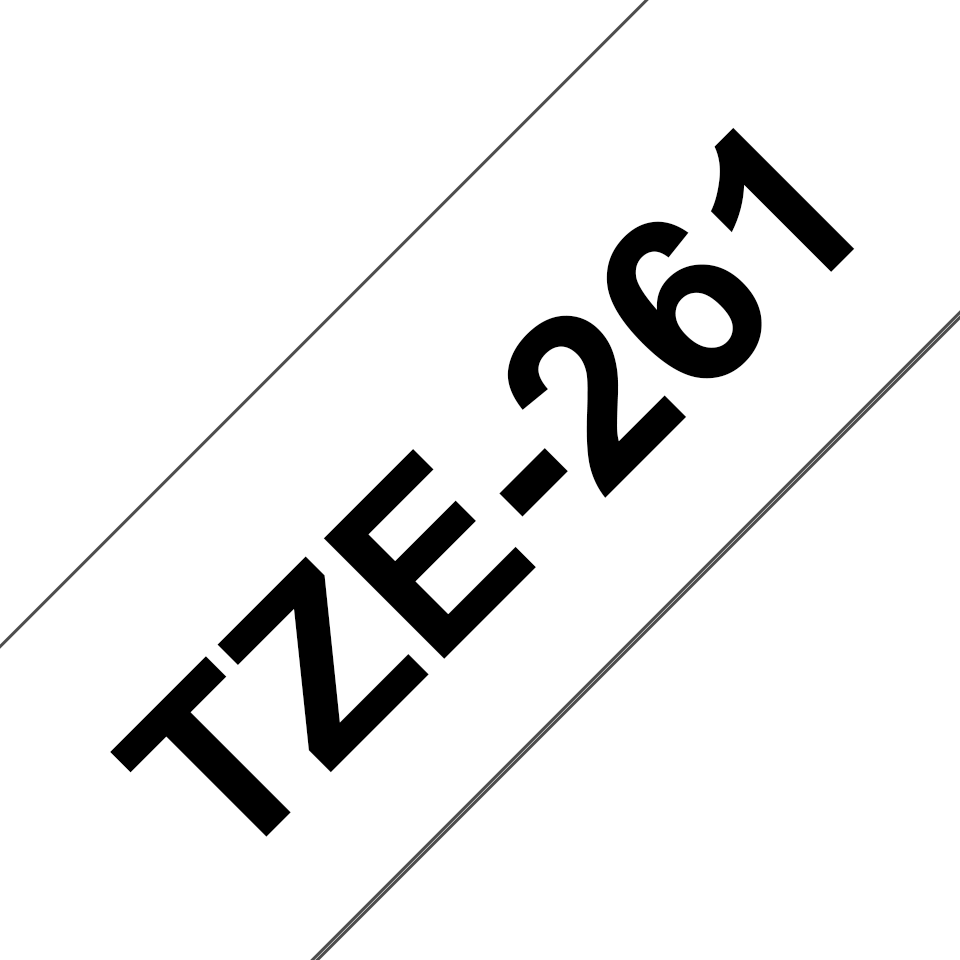 [TZE261] Brother TZe-261 / TZE261 laminated tape, black on white, 36 mm x 8 m