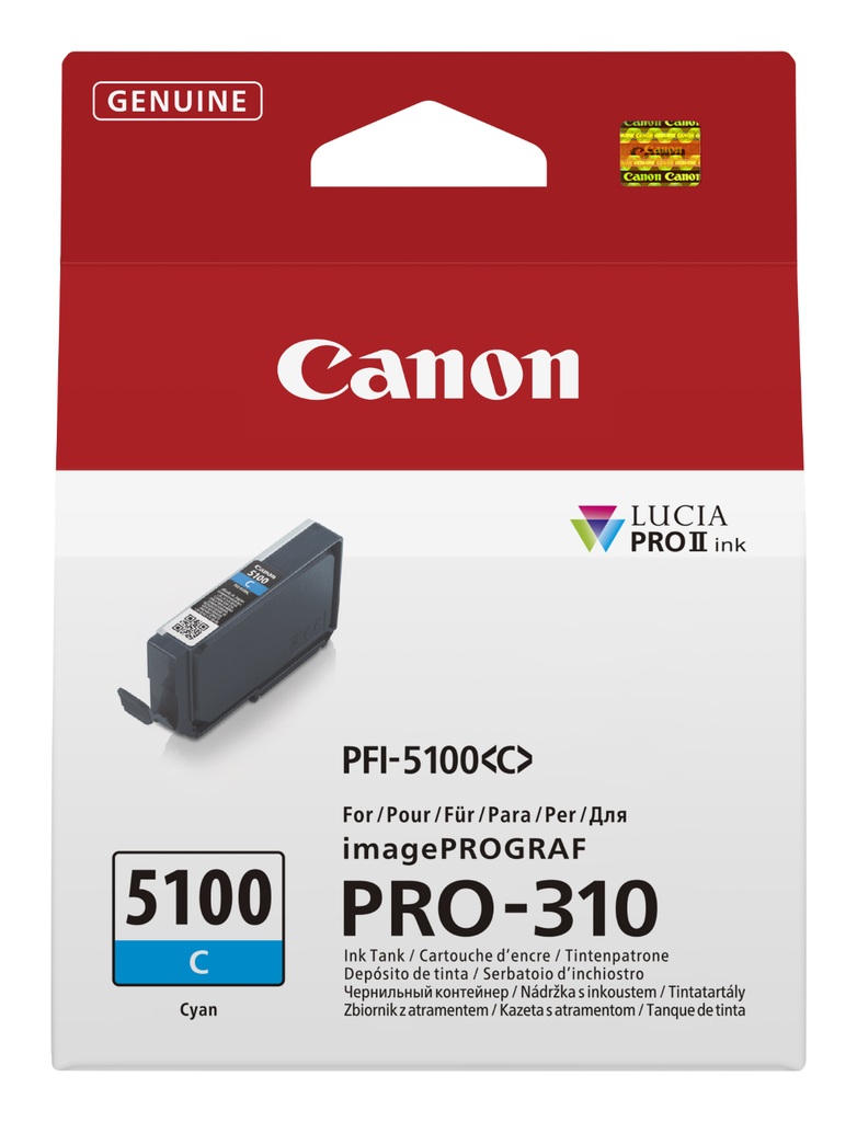 [6953C001] Canon PFI-5100 / 6953C001 cyan ink cartridge, 144 ml