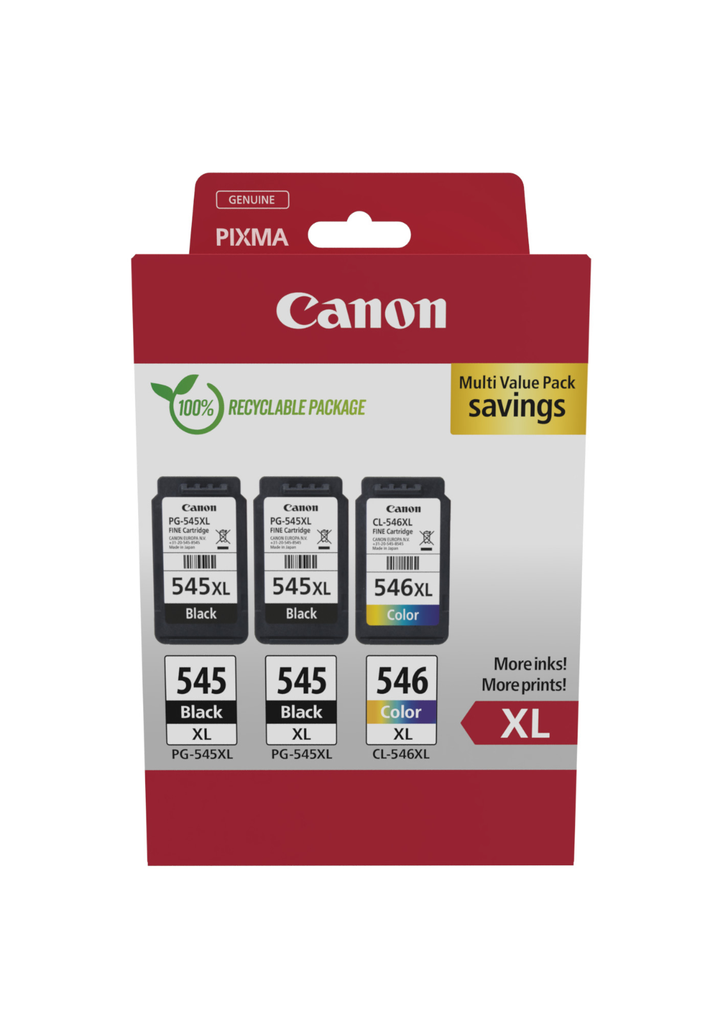 [8286B013] Multipack Tintenpatronen Canon PG-545XL/CL-546XL / 8286B013, 4 Farben XL