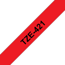 Brother Schriftband laminiert TZe-421 / TZE421, schwarz auf rot, 9 mm x 8 m