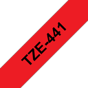 Brother Schriftband laminiert TZe-441 / TZE441, schwarz auf rot, 18 mm x 8 m