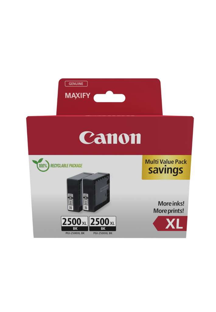 [9254B011] Pack de 2 cartouches d'encre Canon PGI-2500XL / 9254B011 noires XL
