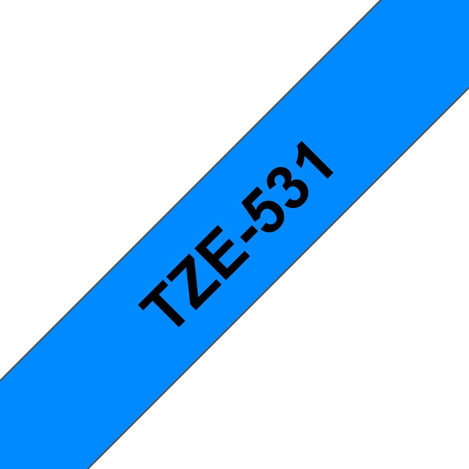 Brother TZe-531 / TZE531 laminated tape, black on blue, 12 mm x 8 m