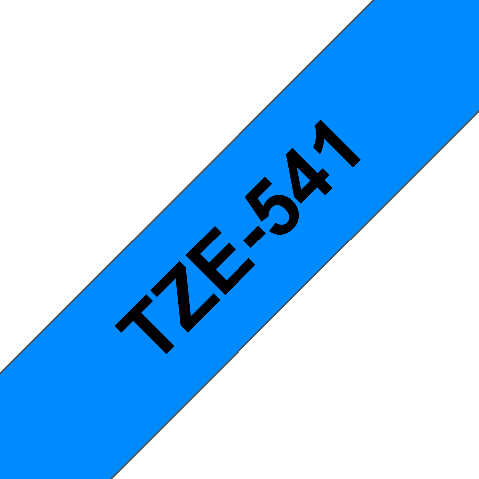Brother TZe-541 / TZE541 laminated tape, black on blue, 18 mm x 8 m