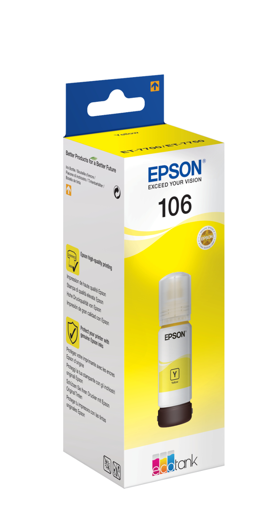 [C13T00R440] Epson 106 / C13T00R440 yellow ink bottle, 70 ml