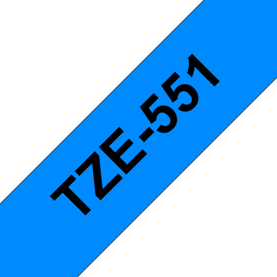 [TZE551] Brother Schriftband laminiert TZe-551 / TZE551, schwarz auf blau, 24 mm x 8 m