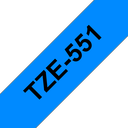 Brother Schriftband laminiert TZe-551 / TZE551, schwarz auf blau, 24 mm x 8 m