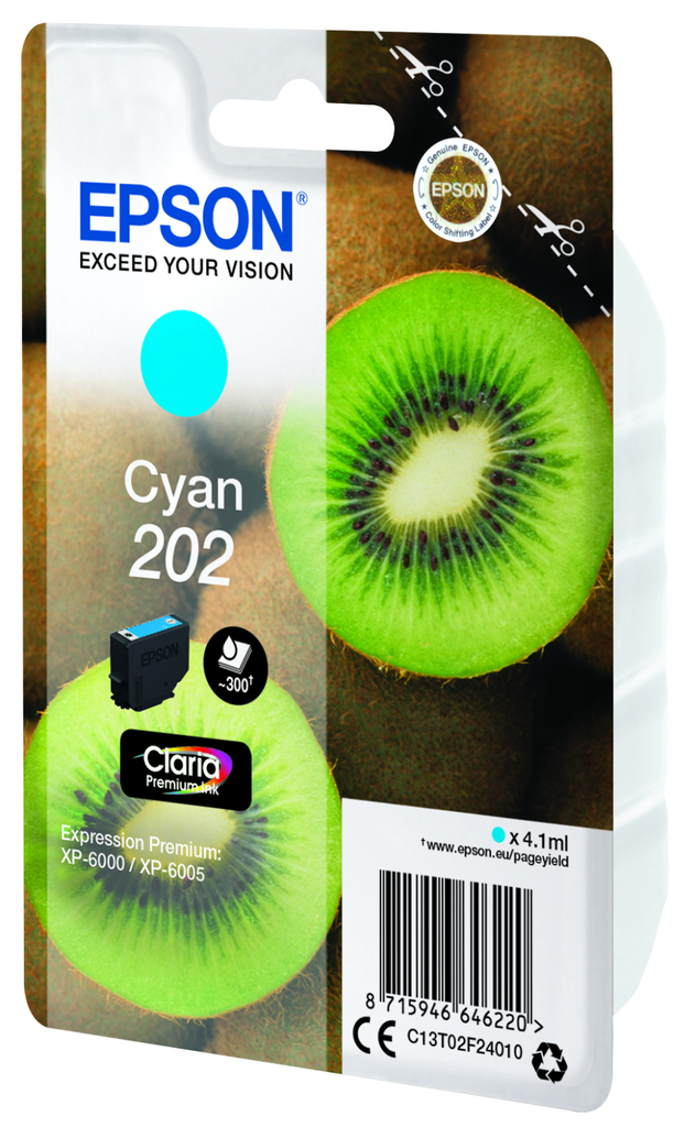 [C13T02F24010] Epson 202 / C13T02F24010 cyan ink cartridge, 300 pages
