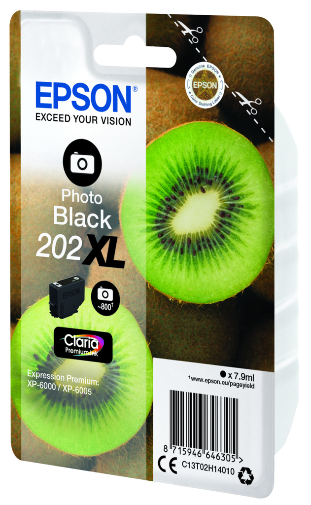 [C13T02H14010] Cartouche d'encre Epson 202XL / C13T02H14010 noir photo XL, 800 pages