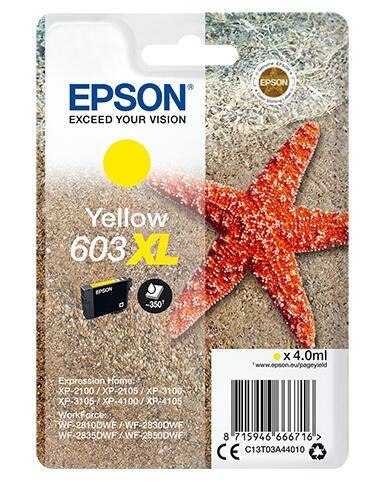 Epson 603XL / C13T03A44010 yellow XL ink cartridge, 4 ml