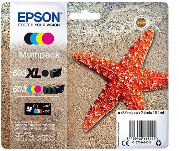 [C13T03A94010] Cartouche d'encre Epson C13T03A94010 4 couleurs, 72 ml