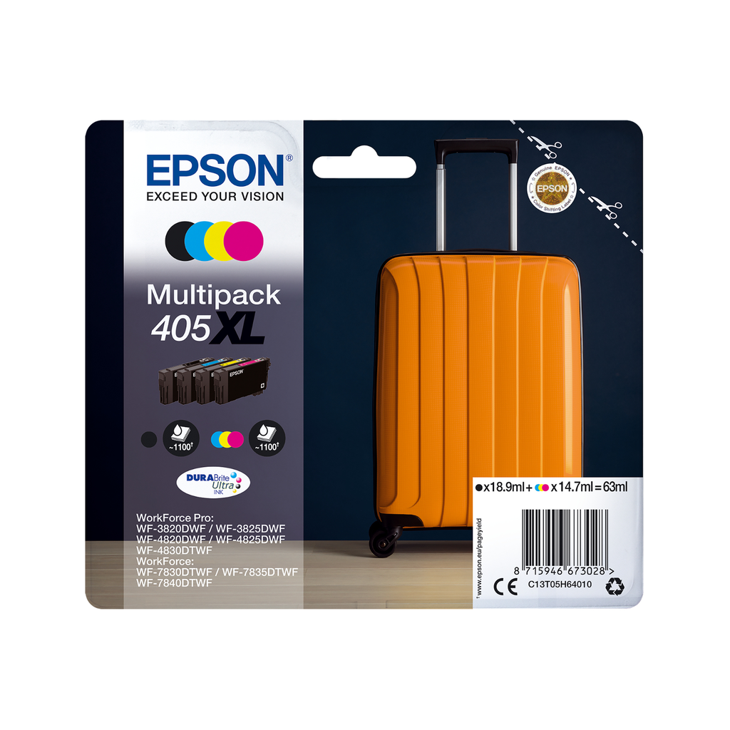 [C13T05H64010] Tintenpatrone Epson 405XL / C13T05H64010 4 Farben XL, 147 ml