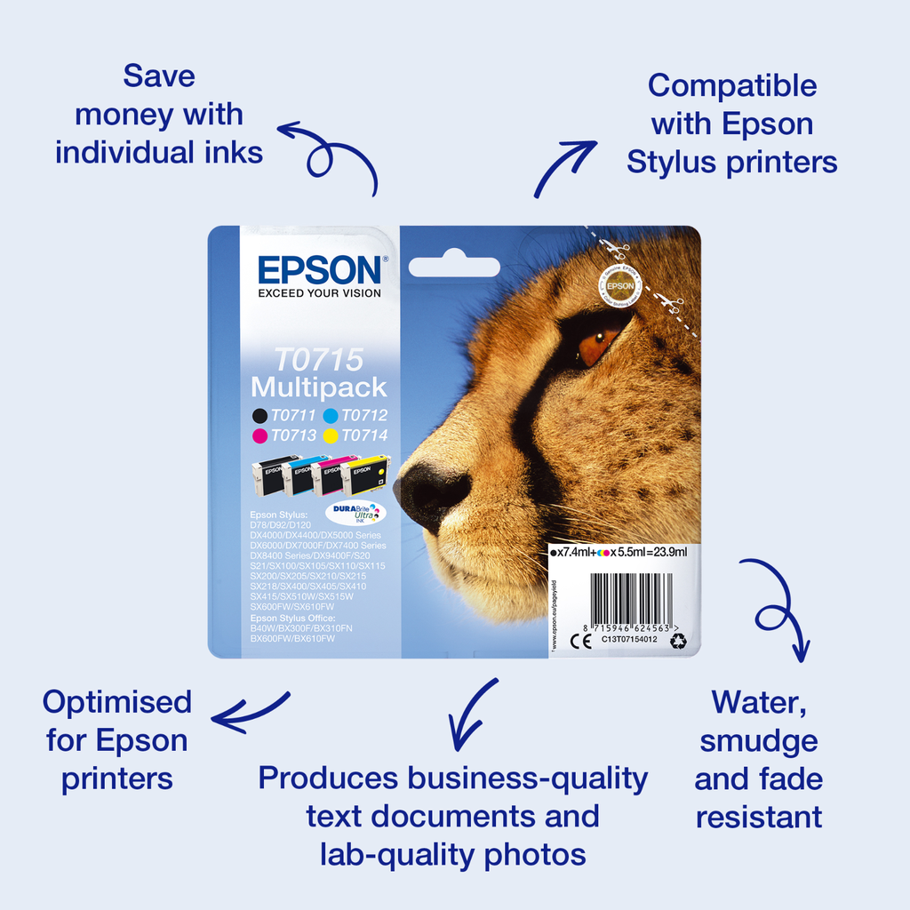 [C13T07114012] Epson T0711 / C13T07114012 black ink cartridge, 74 ml