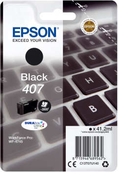 [C13T07U140] Cartouche d'encre Epson 407 / C13T07U140 noire, 2 900 pages