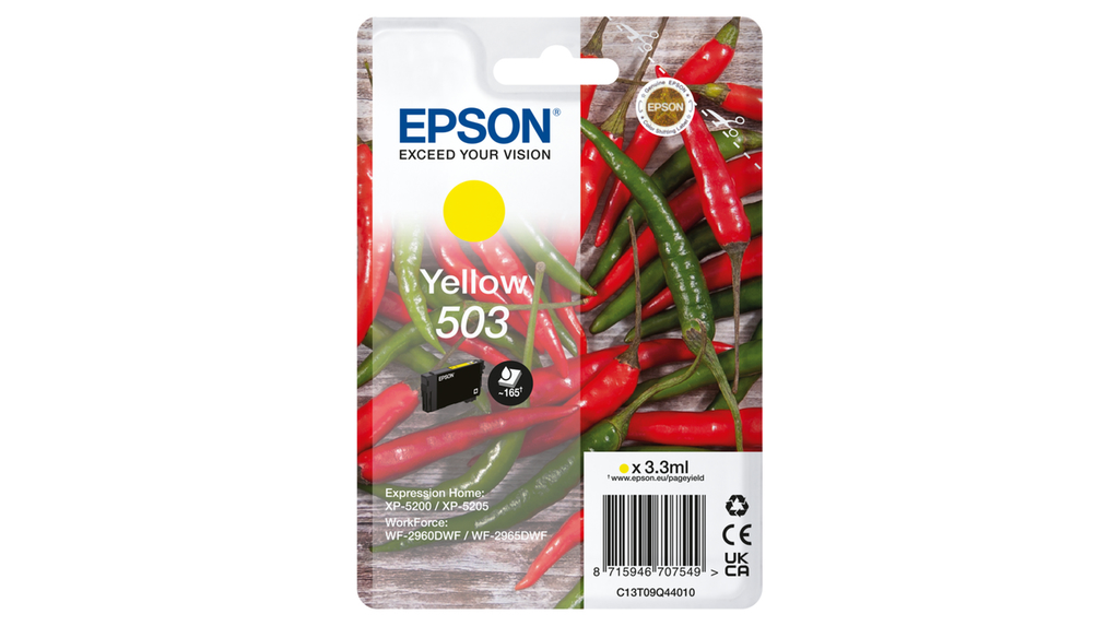 [C13T09Q44010] Cartouche d'encre Epson 503 / C13T09Q44010 jaune, 165 pages