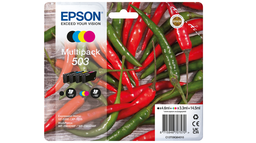 Epson 503 / C13T09Q64010 4-color ink cartridge, 210 pages
