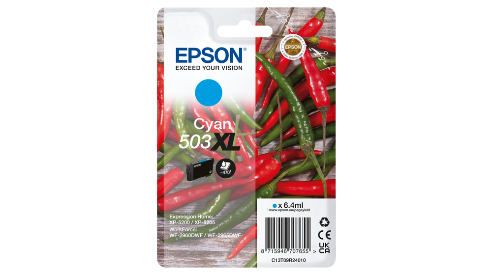 [C13T09R24010] Epson 503XL / C13T09R24010 cyan XL ink cartridge, 503 pages