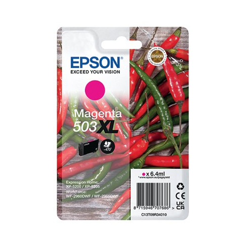 [C13T09R34010] Cartouche d'encre Epson 503XL / C13T09R34010 magenta XL, 470 pages