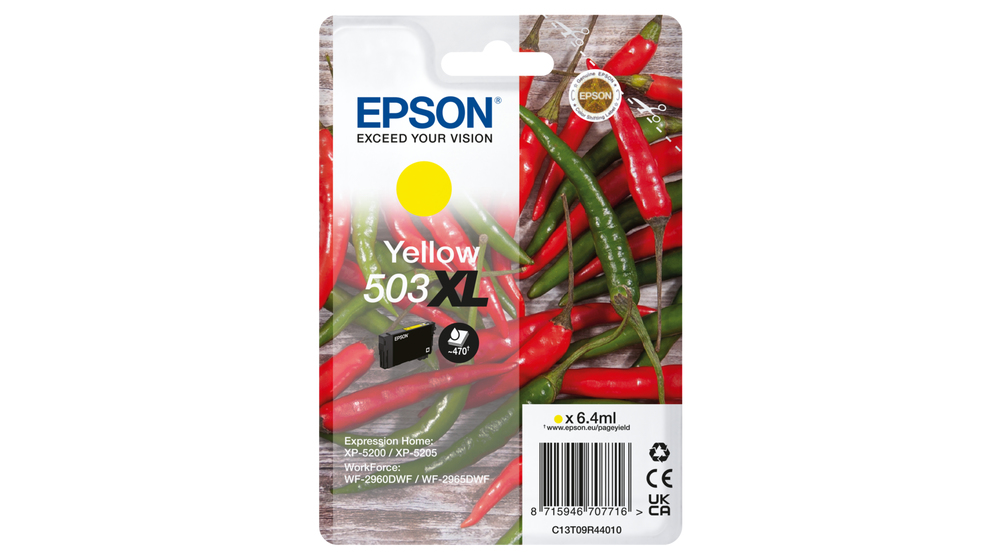 Epson 503XL / C13T09R44010 yellow XL ink cartridge, 503 pages