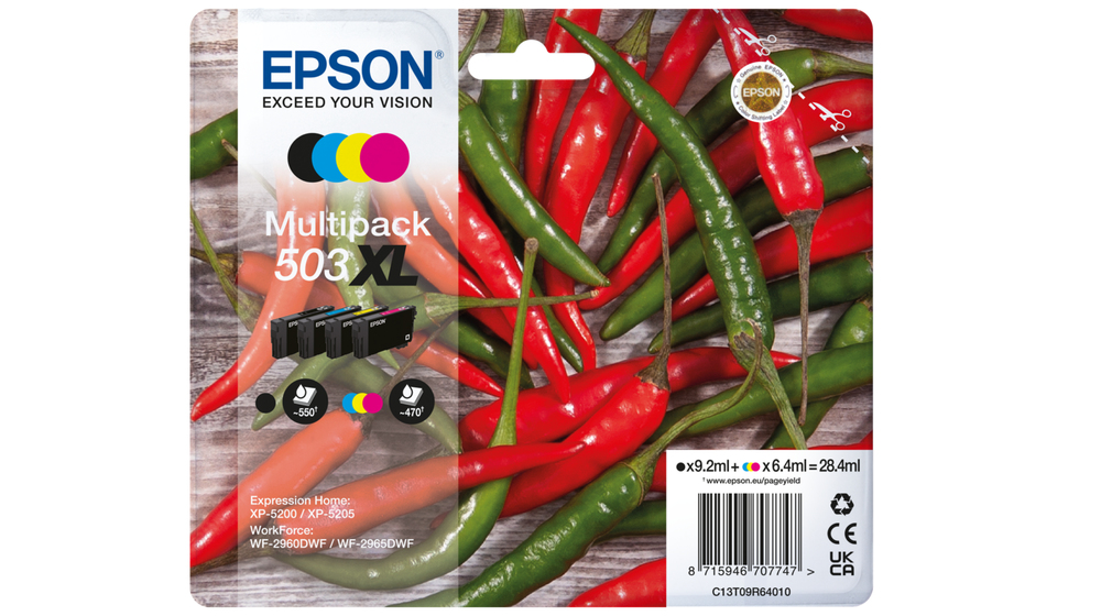 [C13T09R64010] Tintenpatrone Epson 503XL / C13T09R64010 4 Farben XL, 550 Seiten