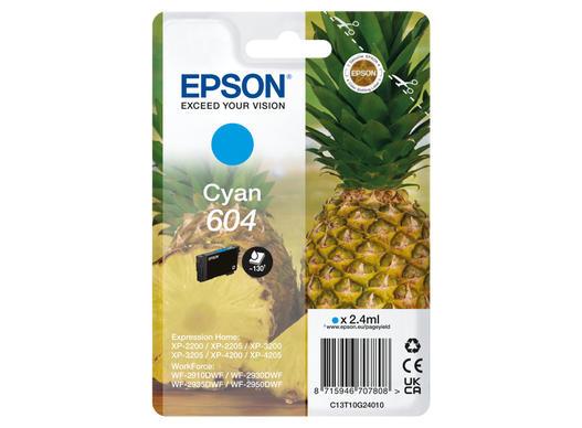 [C13T10G24010] Tintenpatrone Epson T10G24 / C13T10G24010 Cyan, 130 Seiten