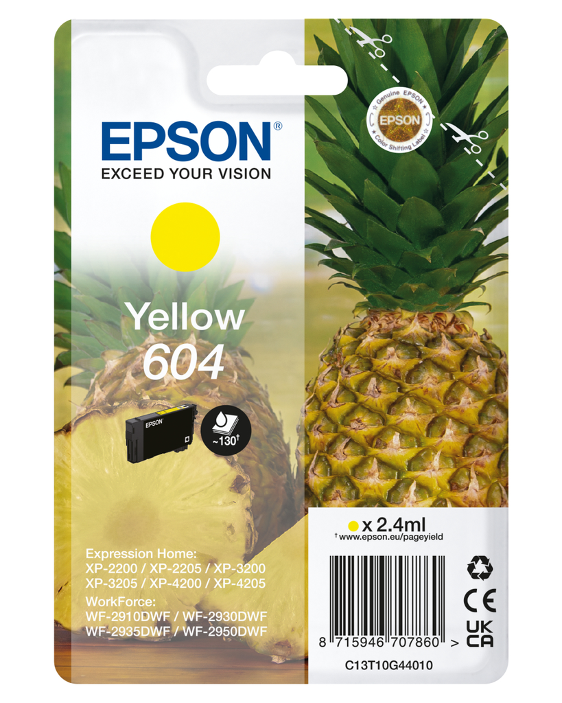 [C13T10G44010] Cartouche d'encre Epson T10G44 / C13T10G44010 jaune, 130 pages