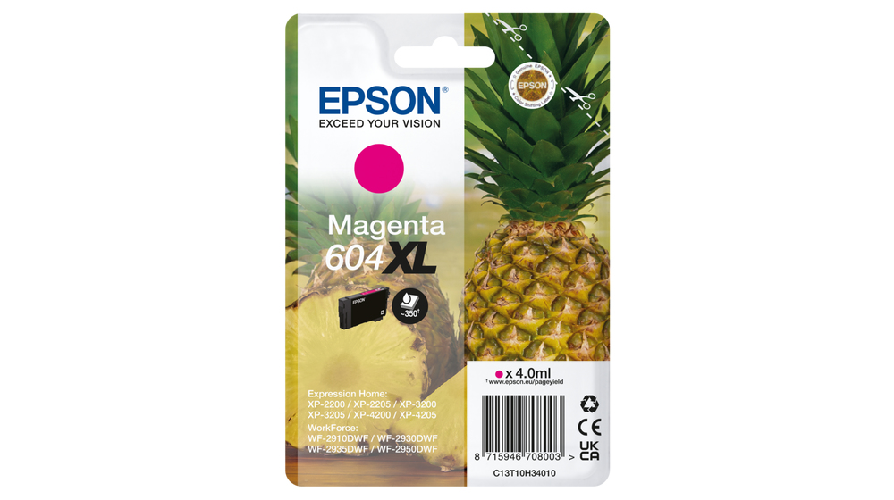 [C13T10H34010] Epson 604XL / C13T10H34010 magenta XL ink cartridge, 350 pages