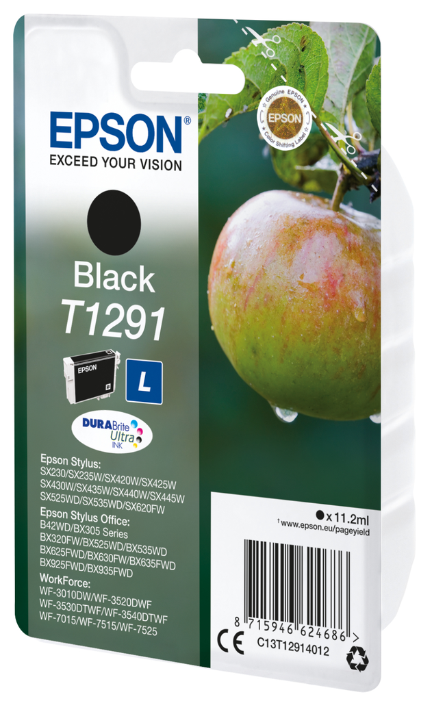 [C13T12914012] Tintenpatrone Epson T1291 / C13T12914012 Schwarz, 385 Seiten