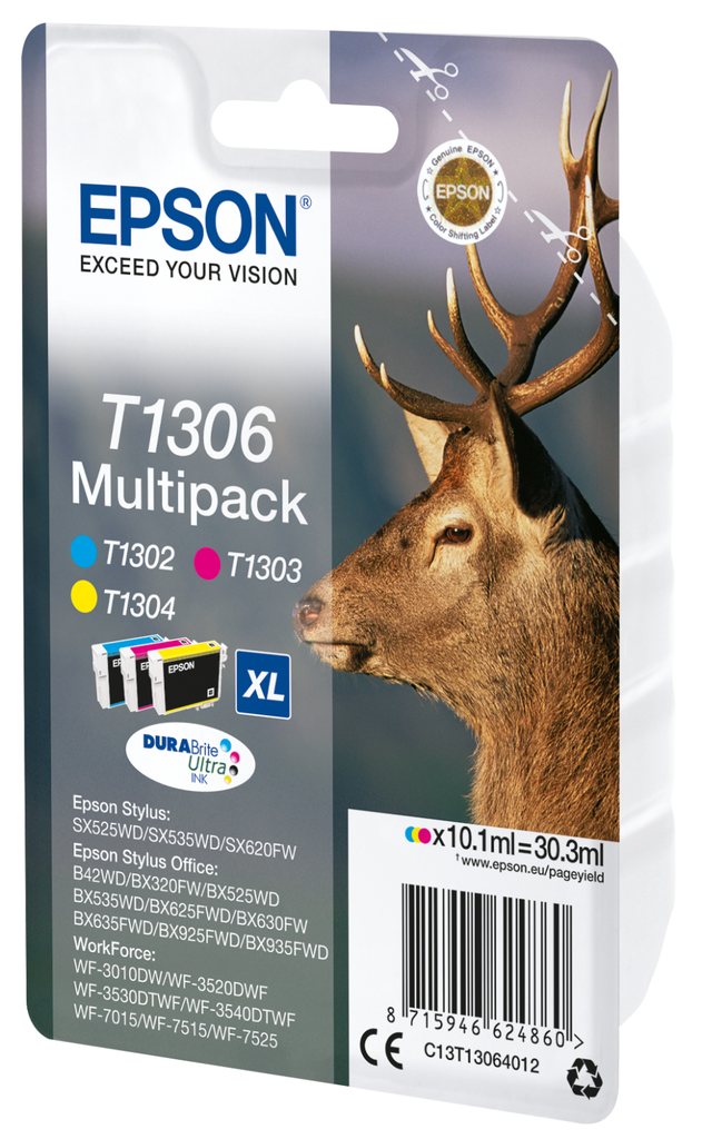 Tintenpatrone Epson T1306 / C13T13064012 Dreifarbig, 101 ml