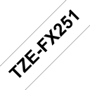 Ruban flexible Brother TZe-FX251 / TZEFX251, noir sur blanc, 24 mm x 8 m