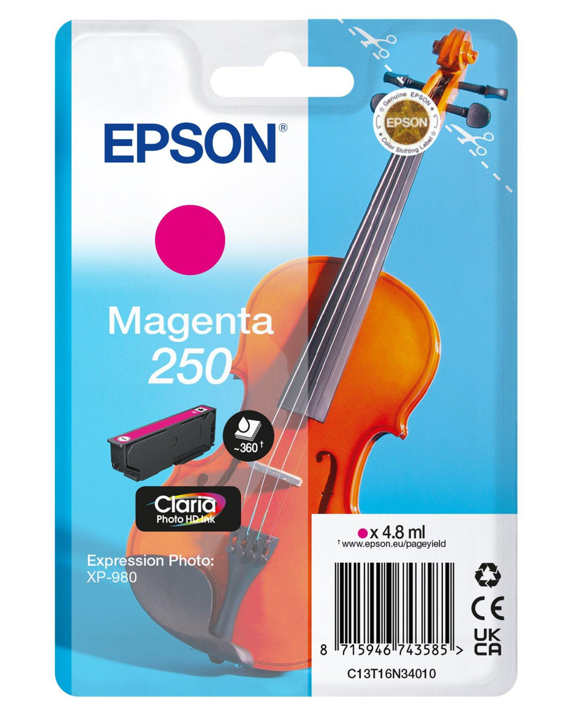 [C13T16N34010] Cartouche d'encre Epson 250 / C13T16N34010 magenta, 48 ml