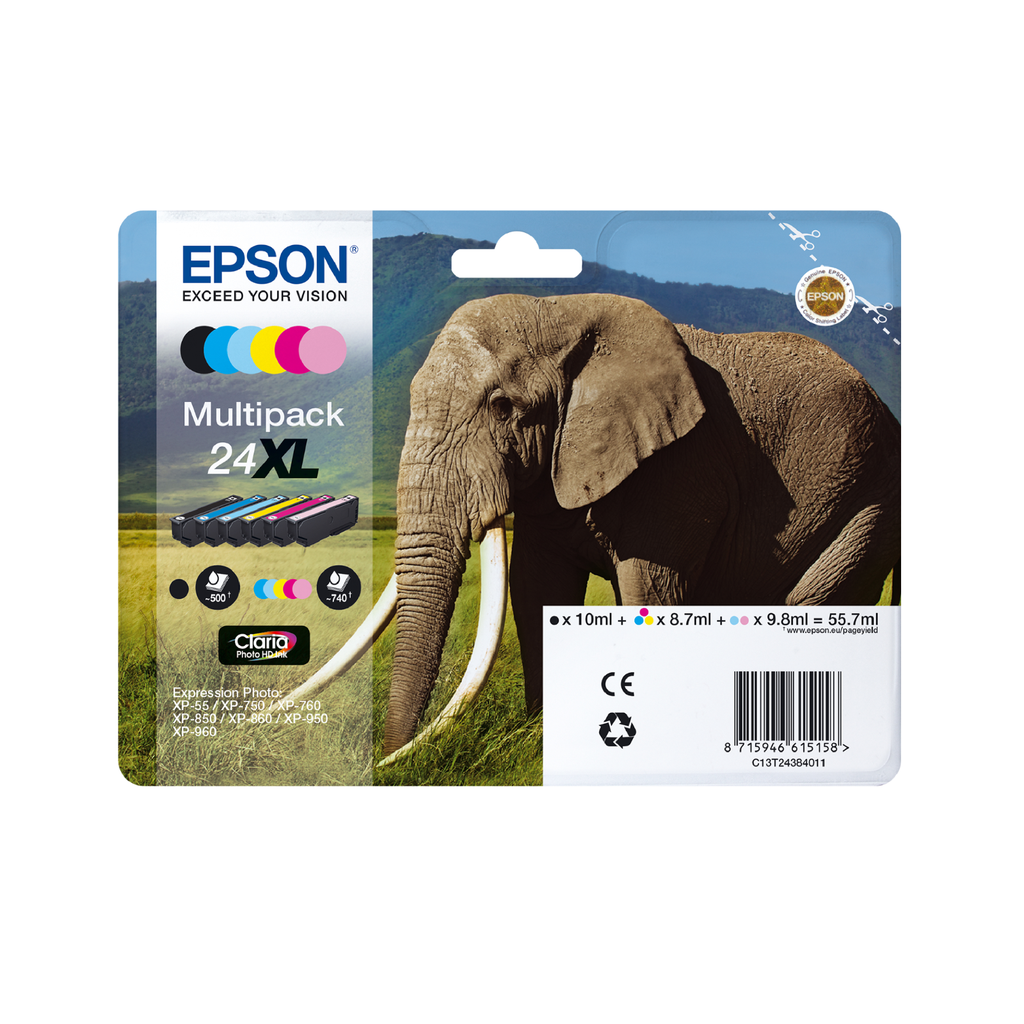 [C13T24384011] Cartouche d'encre Epson 24XL / C13T24384011 4 couleurs, 87 ml