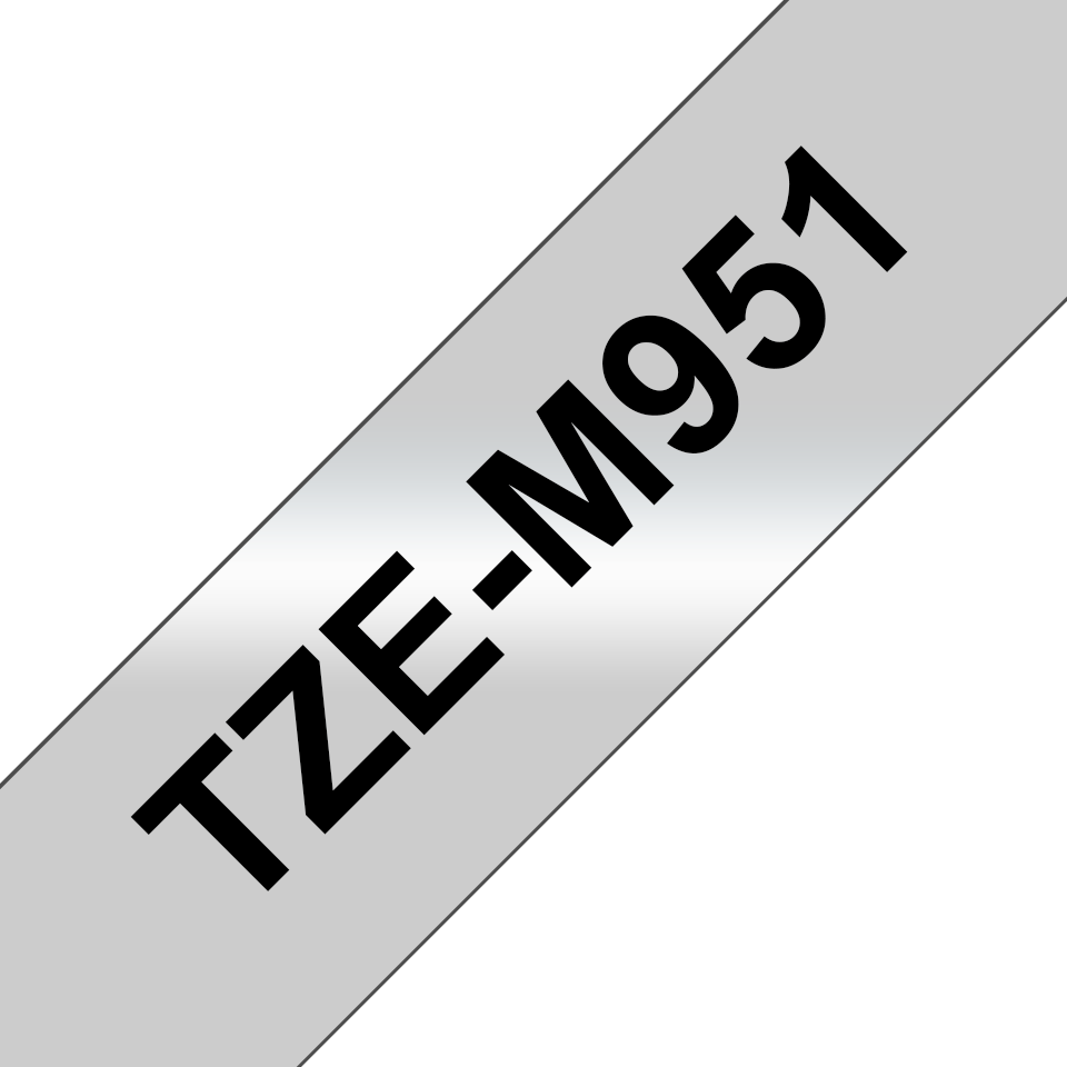 [TZEM951] Brother Schriftband laminiert matt TZe-M951 / TZEM951, schwarz auf silber matt, 24 mm x 8 m